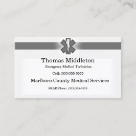 Graue EMS/EMT-Kontaktkarte Visitenkarte