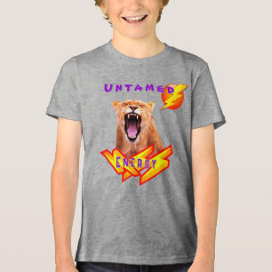 Graue Energie ohne Grenzen Spaß Jugend Tri-Blend Shirt
