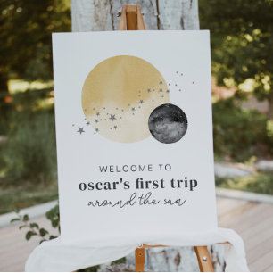 Graue erste Reise um das Sun Welcome Poster