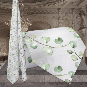 Graue & Eukalyptus-Grün Elegante Hochzeit Krawatte