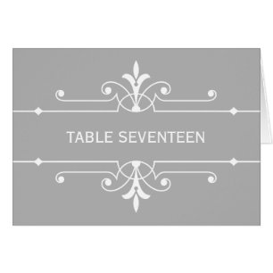 Graue Extravagante Tischnummer