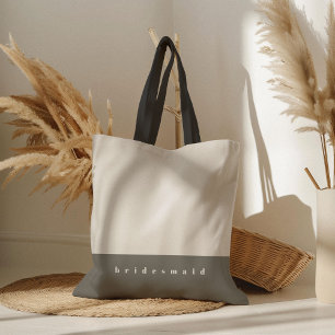 Graue Farbblock-Personalisierte-Tasche
