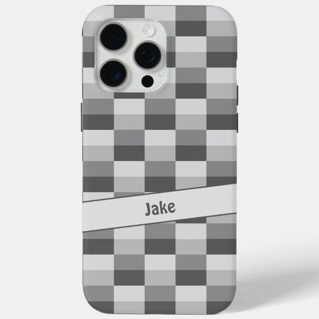 Graue Farbblöcke Case-Mate iPhone Hülle (Rückseite)