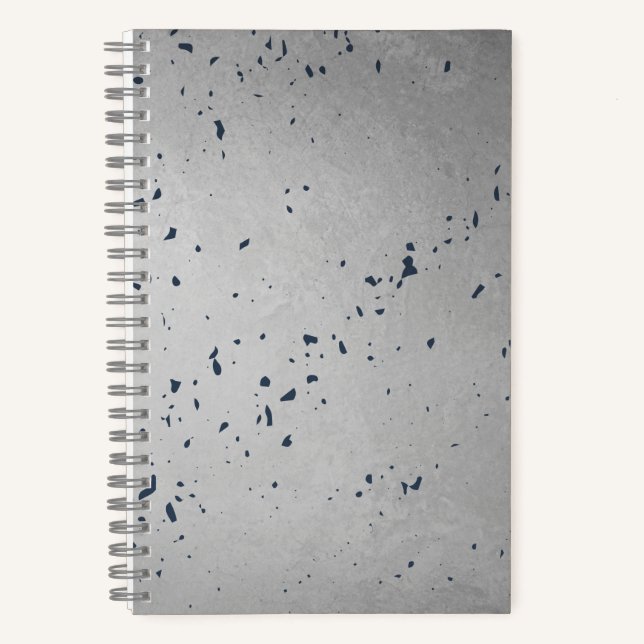 Graue Farbspritzer-Notizbuch Notizbuch (Vorderseite)