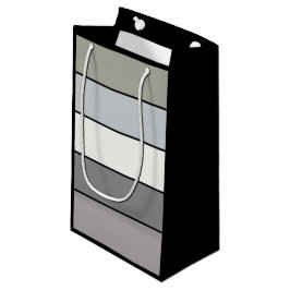 Graue Farbtöne mit schwarzen Streifen auf Aquarell Kleine Geschenktüte