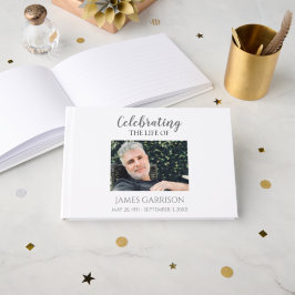 Graue Feier des Lebens mit Foto-Gedenkstätte Gästebuch