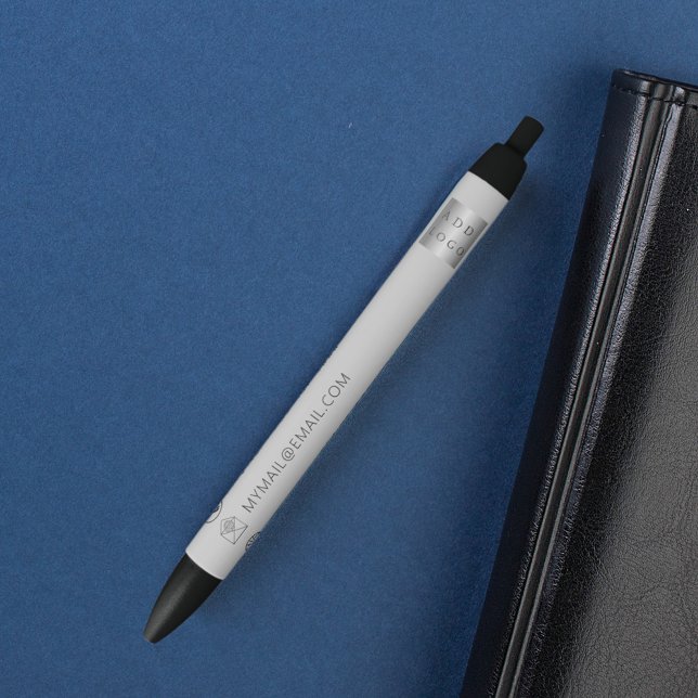 Graue Firmenlogos auf der E-Mail-Website Kugelschreiber (Von Creator hochgeladen)