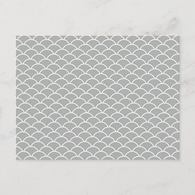 Graue Fischskala Postkarte (Vorderseite)