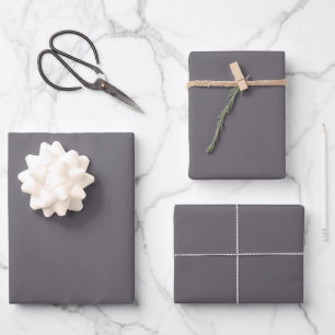 Graue Flanell-Frühlings- und Sommer-Trendfarbe Geschenkpapier Set