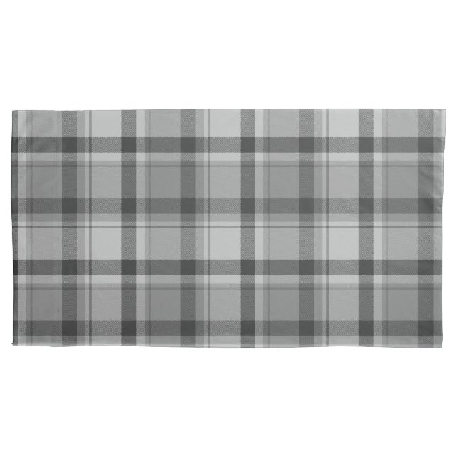 Graue Flannel Print Single Pillowcase, King Size Kissenbezug (Vorderseite)