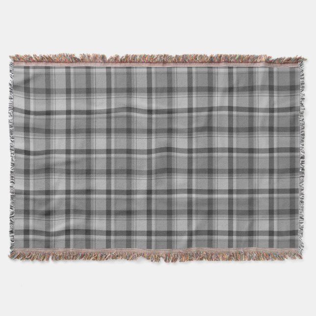 Graue Flannel-Print, wirbellose Decke (Vorderseite)