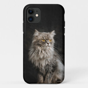 Graue flauschige Katze Case-Mate iPhone Hülle