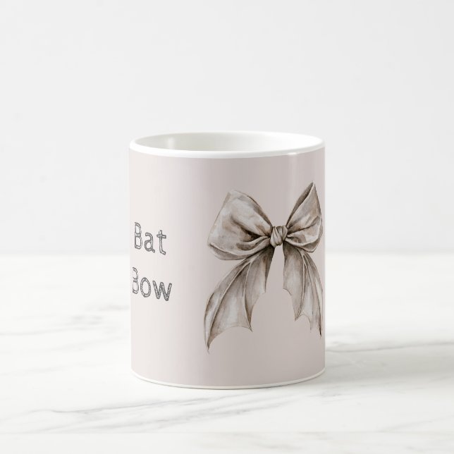Graue Fledermaus-Bogen Halloween Kaffeetasse (Mittel)