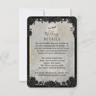 Graue Fledermäuse Gothic Halloween Matching Wed De RSVP Karte