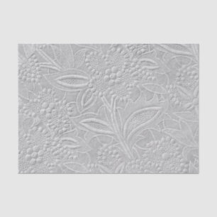 Graue floral geprägte Optik Seidenpapier