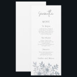 Graue Florals Wedding Menu Card mit Gast Name Einladung<br><div class="desc">Graue Florals Wedding Menu Card mit Gast Name. Verfügbar in digitaler Form und gedruckt. Eine großartige Alternative zu Platzkarten beim Hochzeitsessen oder beim Probe-Dinner mit dem Namen Ihres Gastes auf der Speisekarte. Dieses moderne Design lässt sich einfach mit Ihrem Gast und Ihren Menüdetails personalisieren. Sie können auch Text und Hintergrundfarbe...</div>