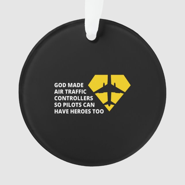 Graue Fluglotsen, damit der Pilot Ornament (Vorderseite)