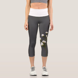 Graue Frühlingshose Capri Leggings