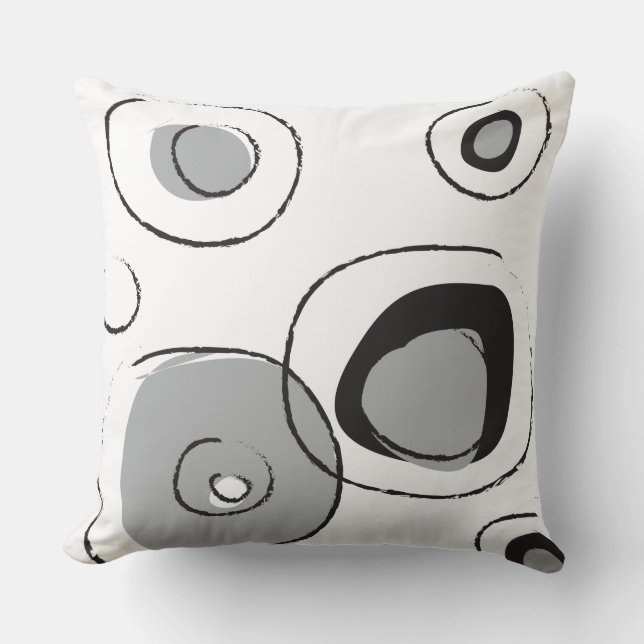 Graue FUNKY DOTS DESIGN Retro-Kissenhalm Kissen (Vorderseite)