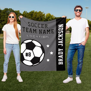 Graue Fußballmannschaft Name und Spieler Fleecedecke