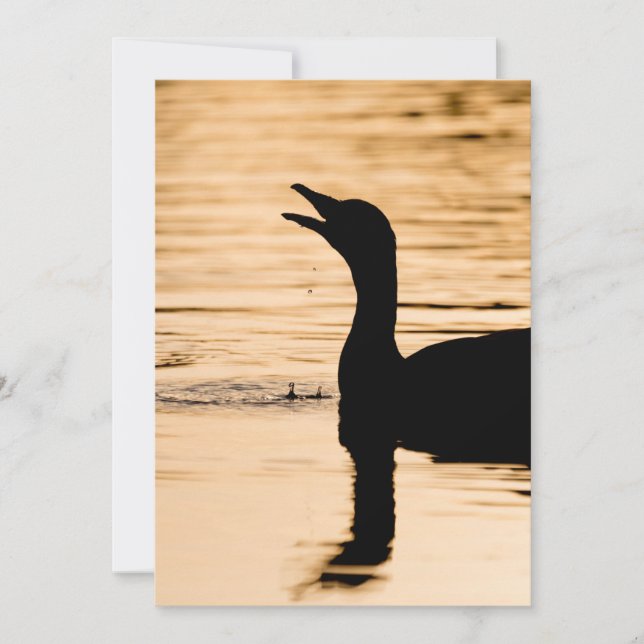 Graue Gänsehaut-Natur-Fotokarte Save The Date (Vorderseite)