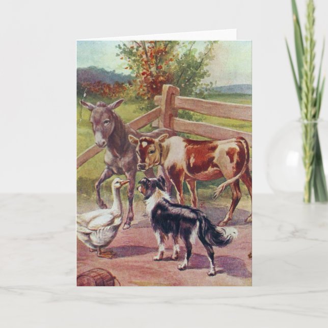 Graue GansMit all seinen Freunden Karte (Vorderseite)