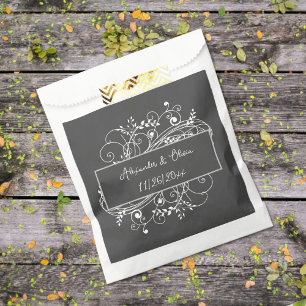 Graue Geblüht Gastgeschenk Hochzeit Geschenktütchen