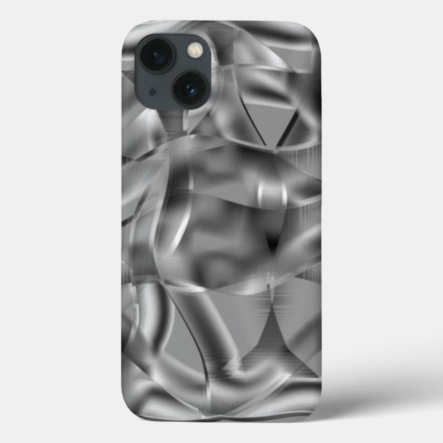 Graue gebogene Formen mit hellen Tönen Case-Mate iPhone Hülle (Rückseite)