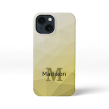 Graue gelbe Ober Mesh Muster Monogramm