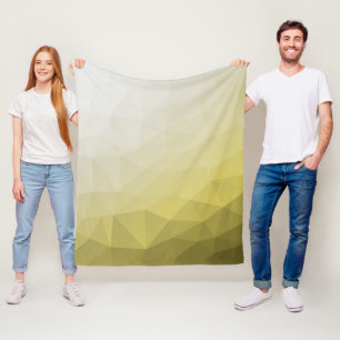 Graue gelbe ombre Mesh cool elegantes Muster Fleecedecke