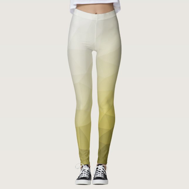 Graue gelbe ombre Mesh cool elegantes Muster Leggings (Vorderseite)