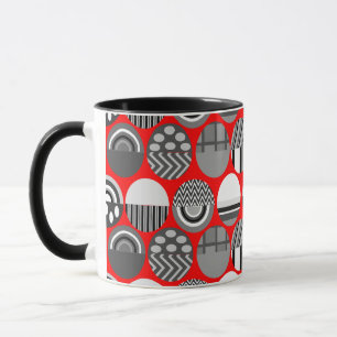 Graue Gemustert Ovals-Tasse Tasse