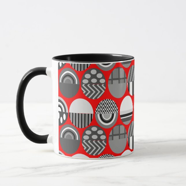 Graue Gemustert Ovals-Tasse Tasse (Links)