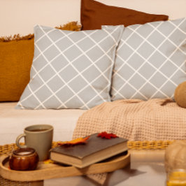 graue geometrische Quadrate Kissen