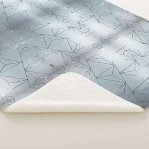 Graue geometrische Sherpa-Decke Sherpadecke