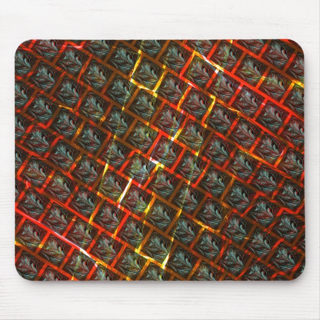 Graue "gerahmte Augen", Grätze, Quadrate oder rote Mousepad (Vorne)
