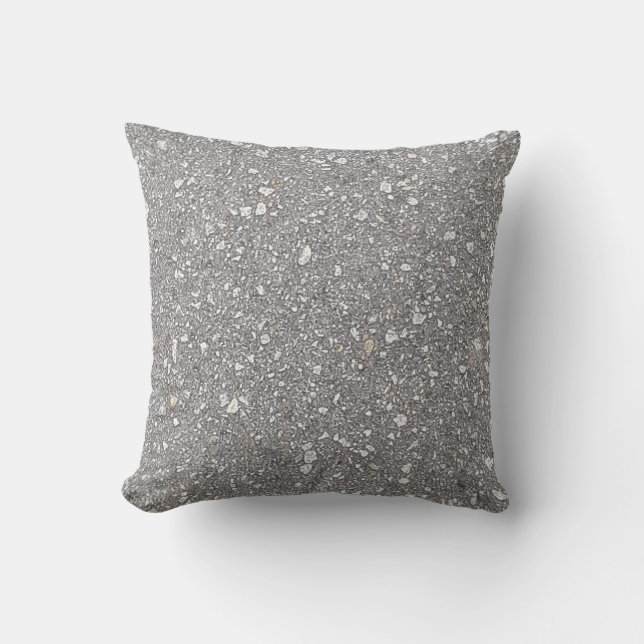 Graue, gesprenkelte Kissen (Vorderseite)