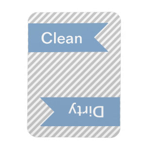 Graue gestreifte Sauberkeit - Geschirrspülmagnete Magnet