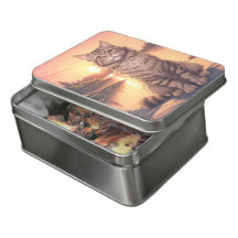 Graue getigerte Katze