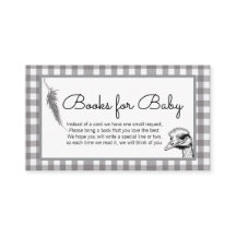 Graue Gingham-Strauß-Bücher für Baby