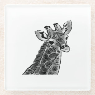 Graue Giraffe Untersetzer