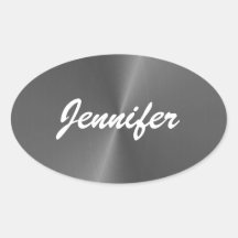 Graue glänzende Imitate Metall individuelle Name