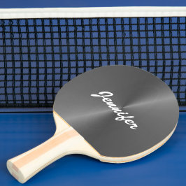 Graue glänzende Imitate Metall individuelle Name Tischtennis Schläger