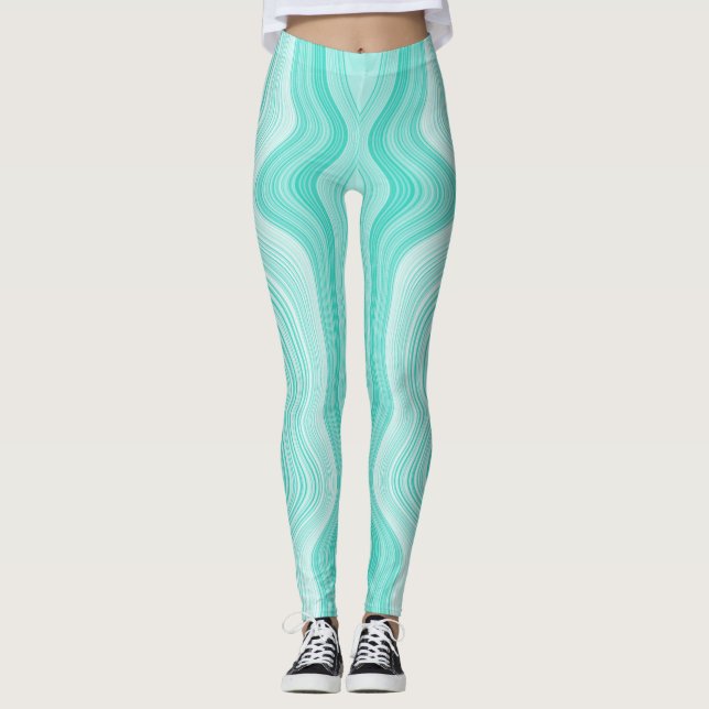 Graue Glitzern mit eigener Marke Personalisiert Leggings (Vorderseite)