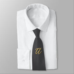 Graue Gold-Farb-Monogramm Professional Krawatte