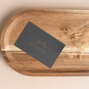 Graue goldene klassische Hochzeitsgeschenke Begleitkarte