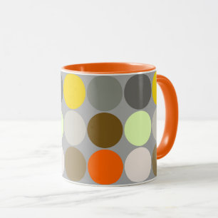 Graue, goldene und orangefarbene Riesenteile aus d Tasse
