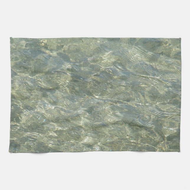 Graue, goldene Wasserfarben Geschirrtuch (Horizontal)