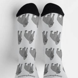 Graue Gorilla-Design personalisiert Socken