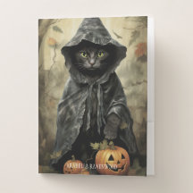 graue, gotische KatzenHalloween-Horror
